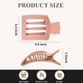 thumbnail image 2 of 4 PCS Flat Hair Clips, Medium Square Flat Claw Clips for Women Girls, French Strong Hold Non-slip Hair Clips for Thick Thin Hair, Stylish Classic Hair Barrettes(Matte Pink)), 2 of 8