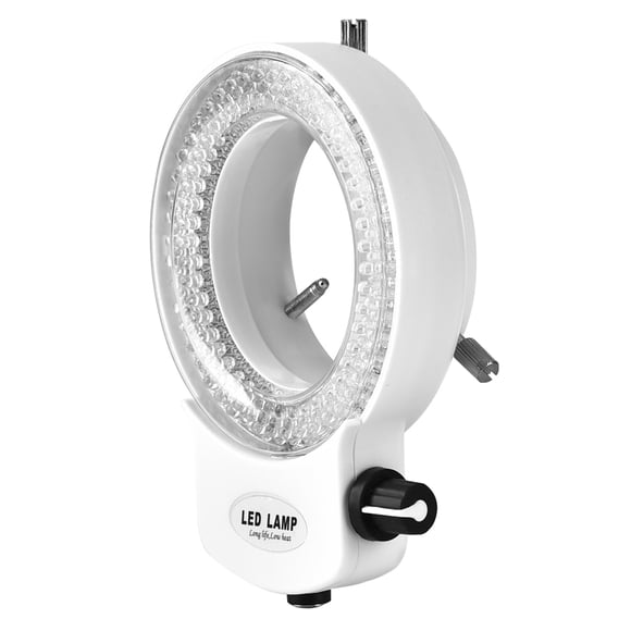 Lámpara De Luz De Anillo LED Para Microscopio, Lámpara De Anillo De Cámara 144 Cuentas LED Fuente De Luz Brillo Control Variable Ajustable Iluminación Sin Sombras