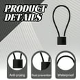 thumbnail image 3 of MELIVO Bike Lock,11.02" Bike Locks,Unopening Steel Cable Bicycle Lock Bike Lock with Key,Black, 3 of 7