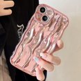 thumbnail image 3 of Water Ripple Pattern Case for iPhone 15 Soft TPU Shockproof Camera Protective Back Cover for Women Girl Curly Wave Frame Phone Case for iPhone 15 6.1 Inch Light Pink, 3 of 14