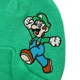 thumbnail image 2 of Super Mario Luigi Peekaboo Design Knit Beanie for Mens, 2 of 3