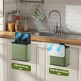 thumbnail image 4 of 1.3 Gallon/5 Liter Kitchen Trash Can, Wall-Mounted Waste Bin,Stainless Steel Waste Bin with Soft-Close Lid, Rectangle Rubbish Bin with Removable Inner Bucket for Kitchen, 4 of 5