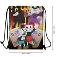 thumbnail image 3 of The Cuphead Show Drawstring Backpack Sports Gym Bag Water Resistant String Bag Cinch Bag for Women Men, 3 of 7