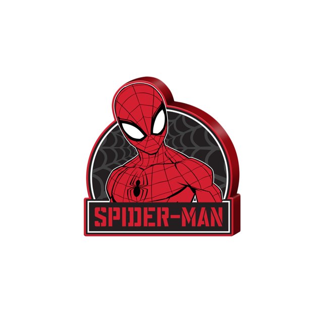 Placa de pared plateada con diseño de búfalo Spider Man, tamaño web, MDF
