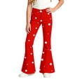 thumbnail image 5 of JFTTX Big Girls Flared Pants Star Graphic Pants for Girls Slim Fit Fall Trendy Trousers with Pockets, 5 of 6