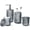 Gray-4 Pcs Bathroom Set, variant on Brown 4 Pcs Bathroom Set Glass Bath Accessories