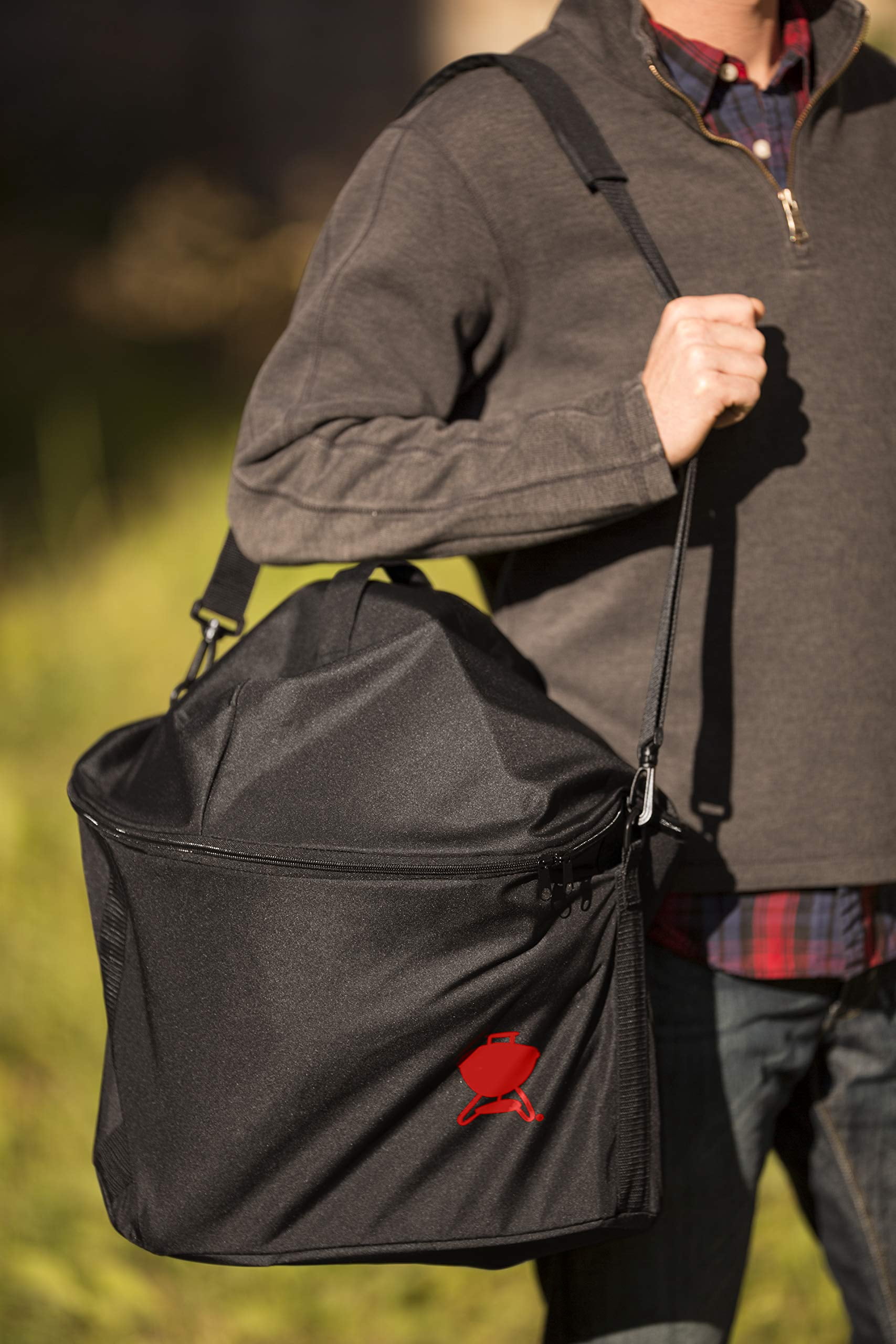 7154 for Weber Smokey Joe Bag, Black – Waterproof & UV‑Resistant Carry Bag for 14" Smokey Joe & Smokey Joe Premium Charcoal Grills, Kettle