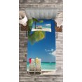 thumbnail image 3 of Ambesonne Beach Quilted Bedspread Set 2 Pcs, Relaxing Panorama Sea, Twin Size, Green Blue, 3 of 3