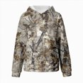 thumbnail image 5 of NOLDARES Camo Hoodie Kids Cute Hoodies Maple Leaf Print Oversized Drop Shoulder Fleece Hooded Cute Hoodies for Teen Girls Boys(N032-Grey), 5 of 6
