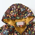 thumbnail image 6 of ATOGUTA Toddler Coats for Girls Hooded Jacket Windbreaker Lightweight Print Coat Autumn Long Sleeve Windproof Outwear Brown, Size 2T-8, 6 of 6