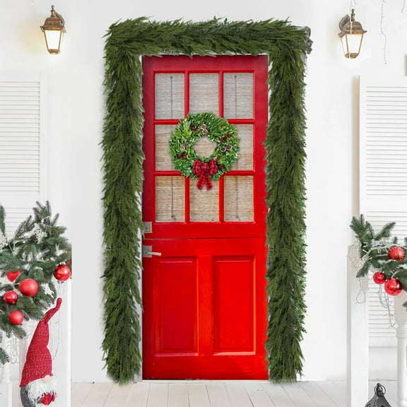 PALIFEUR Christmas Garland - Cedar Pines Garlands for Christmas Decorations, 86 inch Fall Christmas Garlands for Mantle Wall Fireplace Holiday Party Decor