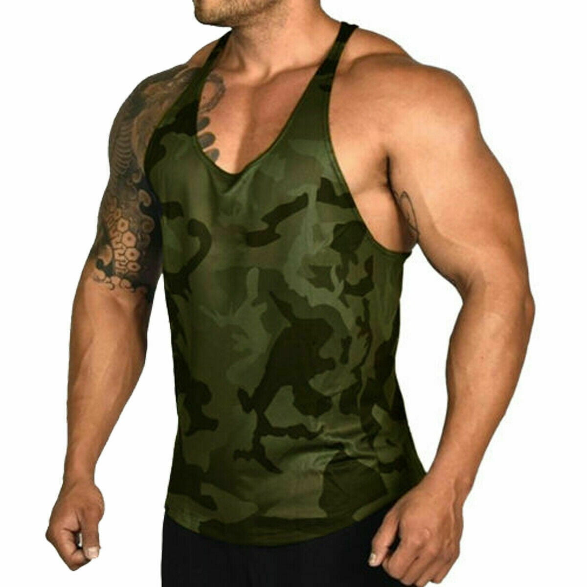 Mens Vest Plain Sleeveless Tank Top Summer Training Gym Sports Muscle T Shirt