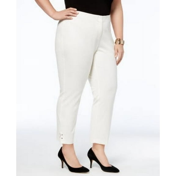 Alfani Plus Size Slit-Hem Skinny Pants