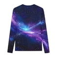 thumbnail image 4 of Chandail à Manches Longues Imprimé pour Filles, Haut à Col Rond avec Mélange de Polyester-Spandex, Col Rond, Tissu Extensible Doux, pour Tenue Décontractée, École Ou Superposition, 4 of 8