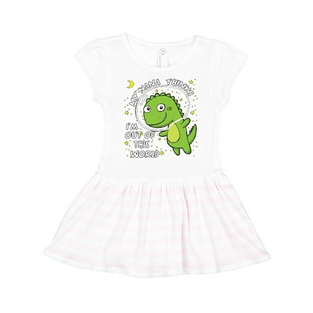 

Inktastic My Nana Dinosaur Gift Toddler Girl Dress
