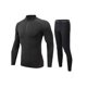 thumbnail image 1 of Sonducket Ropa deportiva para hombre, traje deportivo para trotar, traje térmico transpirable elástico, chándal de terciopelo, chándal Pijama Negro S, 1 of 6