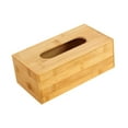 thumbnail image 2 of Caja de pañuelos de bambú, organizador de pañuelos, caja de pañuelos decorativa rectangular L, 2 of 9
