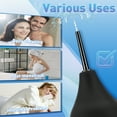 thumbnail image 4 of Silicone Enema Bulb Kit, Reusable Anal Clyster Cleaner with 2 pcs Soft and Smooth Nozzles, for Men Woman, 225ml, Black, 4 of 7