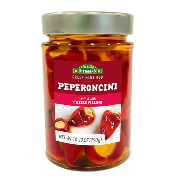 Greek Red Peperoncini Peppers Stuffed with Cream Cheese 10.23oz