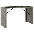 thumbnail image 2 of vidaXL 7 Piece Garden Bar Set with Cushions Grey Poly Rattan, 2 of 4