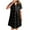 Black, variant on Qingpeng Women's Nightshirt Short Sleeve V Neck Button Down Sleepdress Soft Comfy Pajamas Nightgown for Women