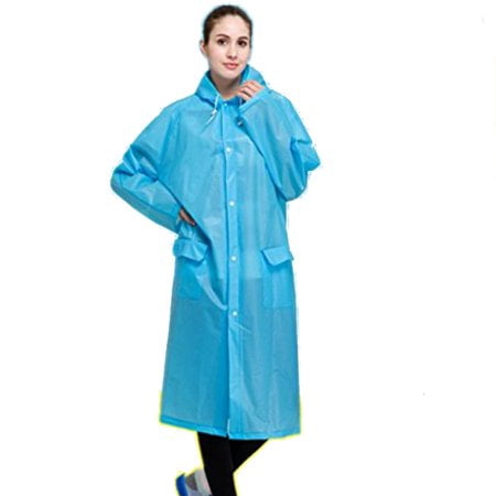 IGIA Unisex Reusable Quickdry Rain Coat Hooded Wind Jacket -