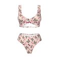 thumbnail image 4 of Daiia Beautiful Butterflies and Hearts Women's Bikini Set Two Piece Swimsuit High Waisted Bikini Adjustable Straps Bikini Perfect for Beach, Pool, and Summer Vacation-Large, 4 of 9