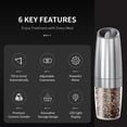 thumbnail image 3 of Electric Pepper Grinder, Rechargeable Stainless Steel Automatic Black Pepper Mill - Walmart Exclusive, 3 of 41