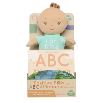 Kids for Culture 10" Baby Doll with ABC Board Book, Fair Skin-Tone, 2 Piece Set (0-5 Years)