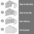 thumbnail image 3 of Outsunny 12' x 20' Heavy Duty Caport Canopy Tent and Drainage Holes Grey, 3 of 9
