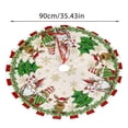 thumbnail image 3 of Santa Gnome Christmas Tree Skirt 35.4/47.2 inches Soft Polyester Open Design with 3 Straps, 3 of 4