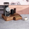 thumbnail image 4 of Acacia Wood K Cup Organizer Drawer, Coffee Pod and Tea Storage Box with Non-Slip Pad, 30 Pod Capacity Under Brewer, Countertop Coffee Station Holder for Machine Stand, 4 of 6