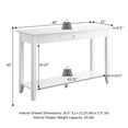 thumbnail image 6 of Convenience Concepts American Heritage 1 Drawer Console Table with Shelf, Cherry, 6 of 7