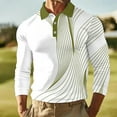 thumbnail image 2 of Betivan Men's Polo Shirts Casual Long Sleeve Shirt Splicing, Color Block Turndown Collar Top, for Daily/Business/Casual/Outdoor Wear (Tennis/Fishing/Golf), Sizes (S-XXXL), 2 of 3