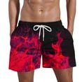 thumbnail image 2 of DPTALR Pantalon de Plage Décontracté pour Homme Flame Print, 2 of 5