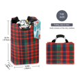 thumbnail image 2 of Yayeee Freestanding Laundry Hamper with Handle Collapsible Large Storage Basket for Clothes, Red and Blue Pattern, 2 of 7