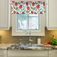 thumbnail image 2 of Yayeee Kitchen Valance Rod Pocket 54" x 18" Living Room Window Curtain, Vibrant Strawberries, 2 of 6