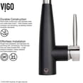 thumbnail image 5 of VIGO Milburn Stainless Steel and Matte Black Pull-Down Spray Kitchen Faucet, 5 of 9