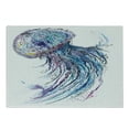 thumbnail image 1 of Jellyfish Cutting Board, Aqua Colors Art Ocean Animal Print Sketch Style Creative Sea Marine Theme, Decorative Tempered Glass Cutting and Serving Board, Small Size, Blue Purple White, by Ambesonne, 1 of 1