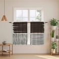 thumbnail image 2 of Black Striped Kitchen Curtain for Berdoom Living Room Cafe 45 Inch Length, Farmhouse Stripes Modern Abstract Art Tiers Curtains Light Filtering Drapes Rod Pocket Window Treatment 2 Panels 52"Wx45"L, 2 of 8