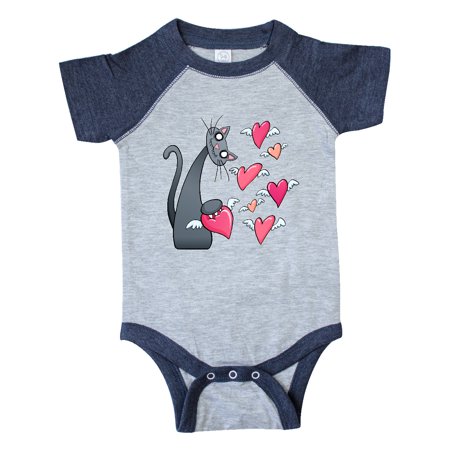 

Inktastic Cat Versus Valentine’s Day Hearts with Wings Gift Baby Boy or Baby Girl Bodysuit