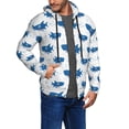 thumbnail image 3 of Zip Up Hoodies for Men - Cartoon Cute Shark Blue_A Long Sleeve Comfrt Men'S Fashion Hoodies & Sweatshirts, Jackets for Men Hoodies Pullover Clothing Clothes with Pouch, 3 of 5