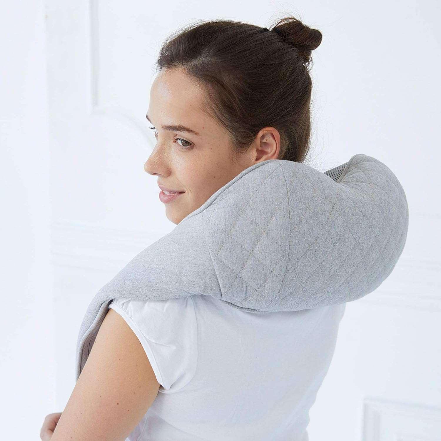 Quzy - Premium Neck and Shoulder Massager | 8 Kneading Massagers, Infrared Heat, Portable Massager with Variable Speed Controls