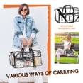 thumbnail image 4 of Bolsa de maquillaje Sanwuta, extragrande, transparente, con 3 bolsas pequeñas, 4 of 7