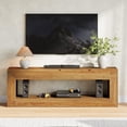 thumbnail image 3 of Tribesigns 47" Solid Wood TV Stand for 32/43/55" TVs, Farmhouse TV Console with Storage, Low Media Console Television Stands for Living Room, Bedroom (Light Brown), 3 of 8