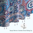 thumbnail image 6 of Blue Paisley and Floral Pattern Shower Curtain 36"x72" ,Bathroom Decorative Shower Curtains Set with 12 Hooks,Modern Waterproof Washable Shower Curtain, 6 of 6
