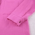 thumbnail image 6 of Pajamas for women 2022 Autumn European And American Shirt Crepe Cotton Pajamas Can Wear Trousers Loose Two-piece Ladies' Household Clothing Hotpink S, 6 of 9