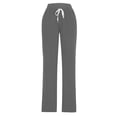 thumbnail image 6 of QATAINLAV Womens Straight Leg Fleece Pants Elastic Waist Drawstring Sherpa Lined Sweatpants Casual Winter Warm Trousers with Pockets, Dark Gray, M, 6 of 10