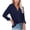 Navy, variant on LYXSSBYX Womens Long Sleeve Tops Women's Tops Single Breasted Long Sleeve Shirt Tops Loose Lapel Shirt Blouse