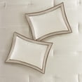 thumbnail image 2 of Luxury 7Piece Bedding Sets Polyester Comforter Taupe and Brown Elegant Hotel Style, 2 of 10